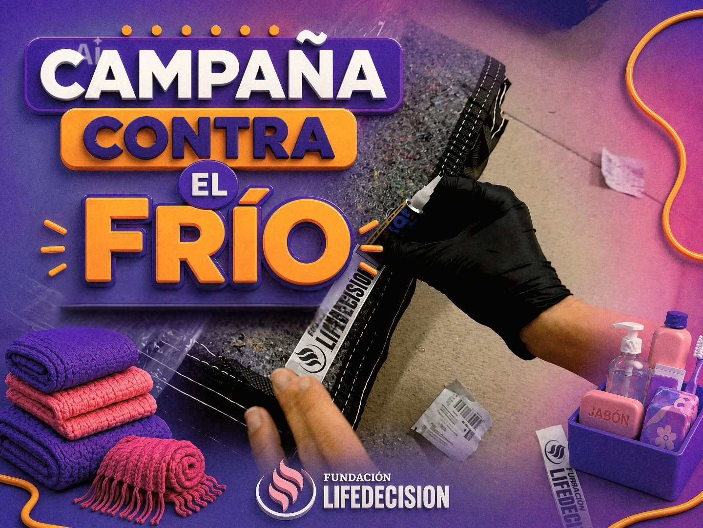 Elementos de abrigo e higiene de la Campaña contra el frío 2026