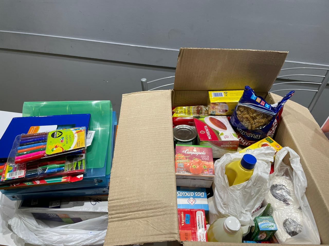 Alimentos reunidos para el proyecto Refugio
